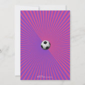 Invitation de la Fête du Football - Fille, rose et (Dos)