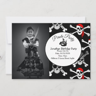 Invitation de la fête du garçon Pirate