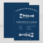 Invitation de la fête du homard, bouillir et cuire (Devant / Derrière)