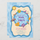 Invitation de la fête du jardin Pool (Devant / Derrière)