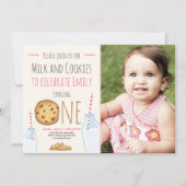 Invitation de la Fête du Lait et des Cookies Fille (Devant)