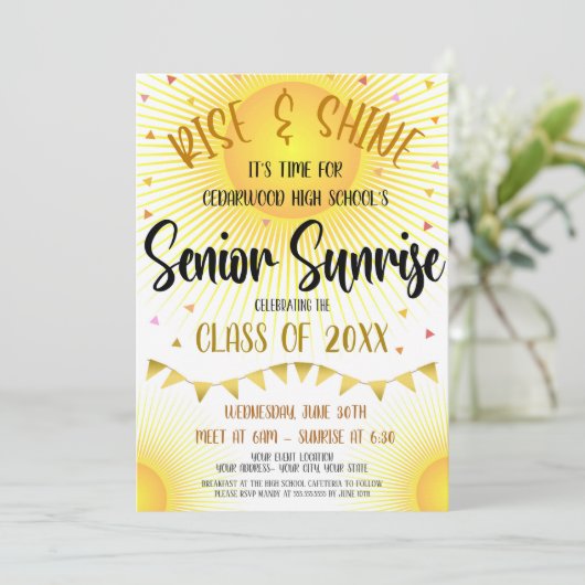 Invitation de la fête du lever du soleil du second (Debout devant)