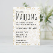 Invitation de la fête du Mahjong - tuiles blanches (Debout devant)
