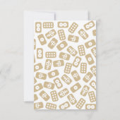 Invitation de la fête du Mahjong - tuiles blanches (Dos)