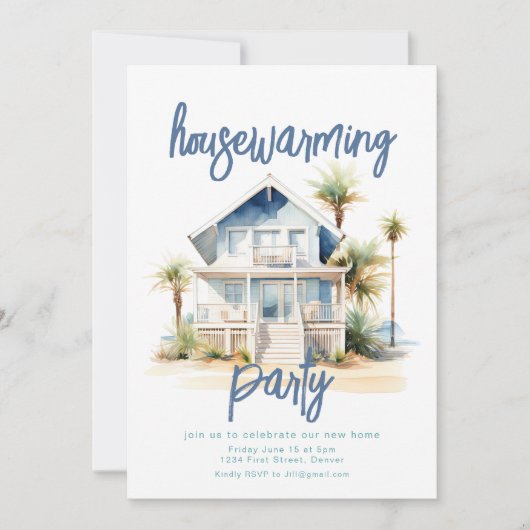 Invitation de la fête du ménage de plage (Devant)