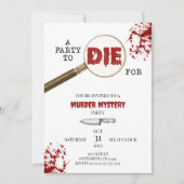 Invitation de la fête du mystère du meurtre d'Hall (Devant)