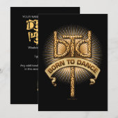 Invitation De La Fête Du Né À La Danse (Devant / Derrière)