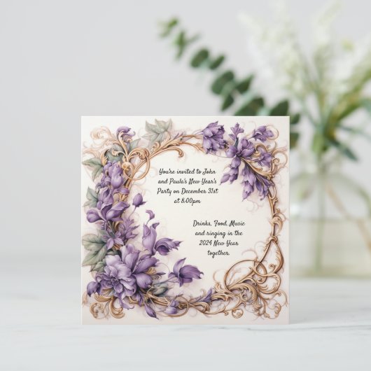 Invitation de la fête du Nouvel An (Debout devant)