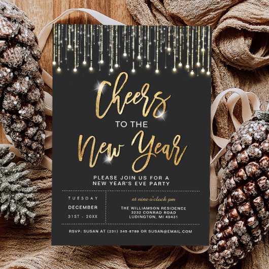 Invitation de la fête du Nouvel An