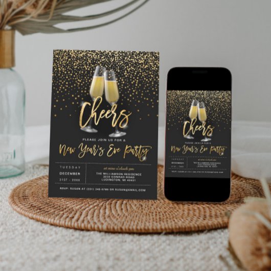 Invitation de la fête du Nouvel An