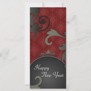 Invitation de la fête du Nouvel An - Black & Red F