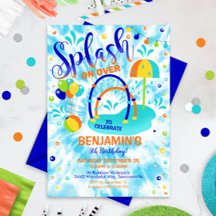 Invitation de la fête du Pad Splash Parc aquatique