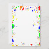 Invitation de la fête du Paintball (Dos)