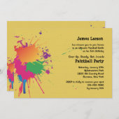 Invitation de la fête du Paintball (Devant / Derrière)