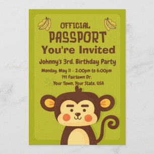 Invitation de la fête du passeport pour enfants