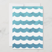 Invitation de la fête du pool d'aquarelles (Dos)