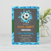 Invitation de la fête du pool de football (Debout devant)