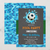 Invitation de la fête du pool de football (Devant / Derrière)