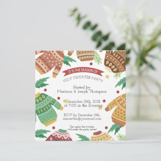 Invitation de la fête du pull moche