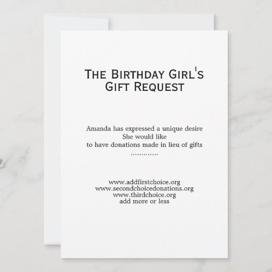 Invitation de la fête du pyjama (Dos)