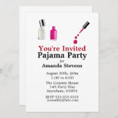Invitation de la fête du pyjama (Devant / Derrière)