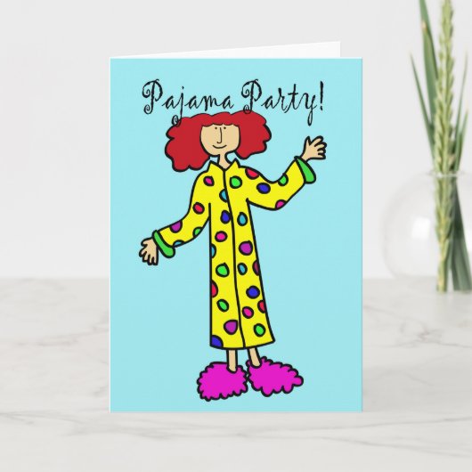 Invitation de la fête du pyjama (Devant)