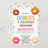 Invitation de la fête du pyjama de Donut (Devant / Derrière)