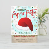 Invitation de la fête du pyjama de Noël (Debout devant)