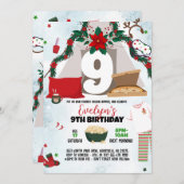 Invitation de la fête du pyjama de Noël (Devant / Derrière)