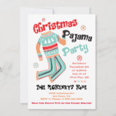 Invitation de la fête du pyjama de Noël (Devant)