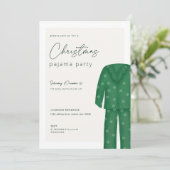 Invitation de la fête du pyjama de Noël | Fête de (Debout devant)