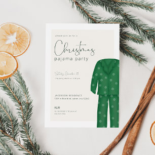 Invitation de la fête du pyjama de Noël   Fête de