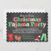 Invitation de la fête du pyjama de Noël - tableau  (Devant)