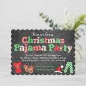 Invitation de la fête du pyjama de Noël - tableau  (Debout devant)