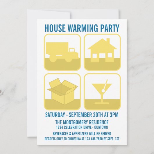 Invitation de la fête du réchauffement du foyer (Devant)