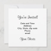 Invitation de la fête du réchauffement du foyer (Dos)