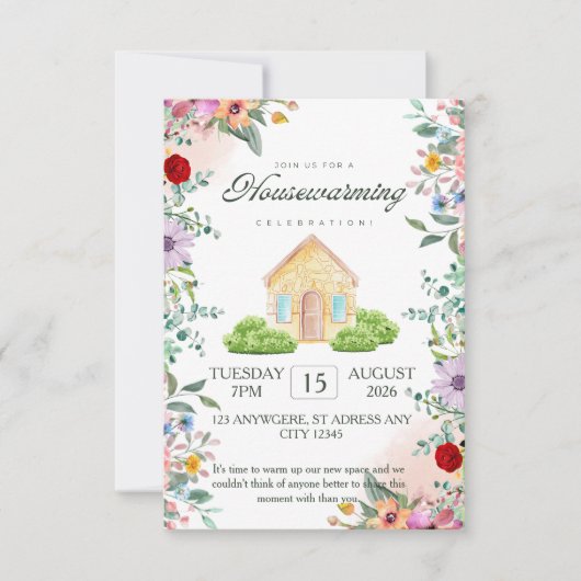 Invitation de la fête du réchauffement du foyer, N (Devant)