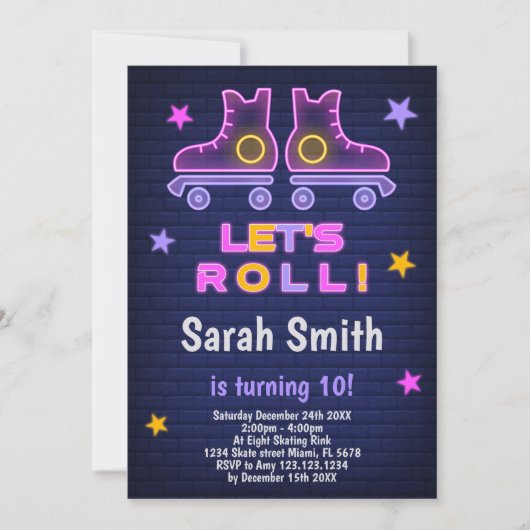 Invitation de la fête du Roller (Devant)