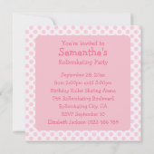 Invitation de la fête du Rollerskating Four Carré  (Dos)