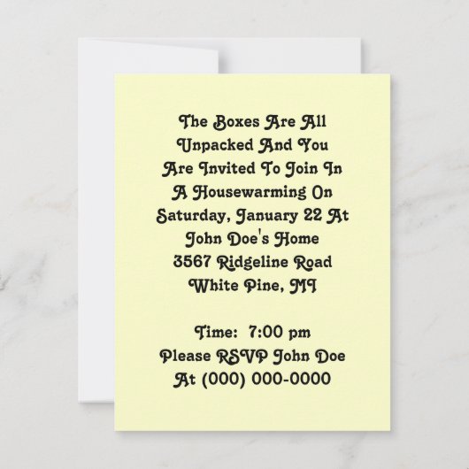 Invitation de la fête du Snapper Sharp Dapper (Dos)