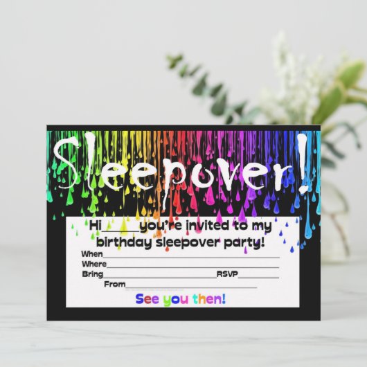 invitation de la fête du sommeil (Debout devant)