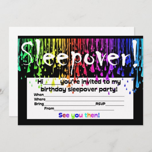 invitation de la fête du sommeil (Devant / Derrière)