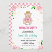 Invitation de la fête du sommeil de la princesse d (Devant / Derrière)