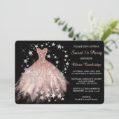 Invitation de la fête du Sweet sixteen Star Shimme (Debout devant)