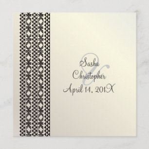 Invitation de la fête du tatouage hawaïen/noir + b