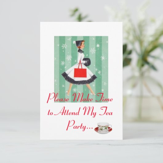 Invitation de la fête du thé (Debout devant)