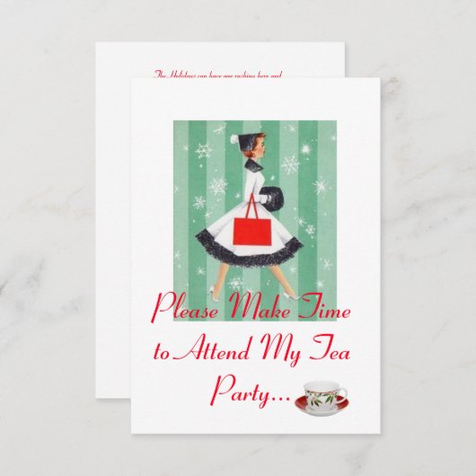 Invitation de la fête du thé (Devant / Derrière)