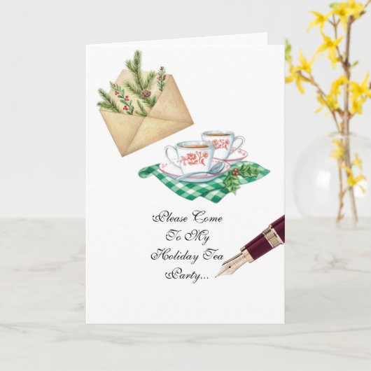 Invitation de la fête du thé (Fleur jaune)