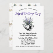 Invitation de la fête du thé à base de plantes de  (Devant / Derrière)