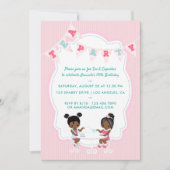 Invitation de la fête du thé d'anniversaire afro-a (Devant)